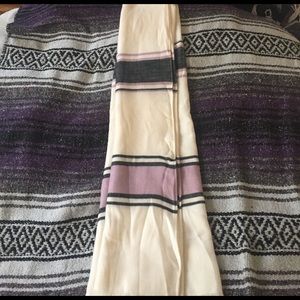 Purple & Gray Striped Scarf