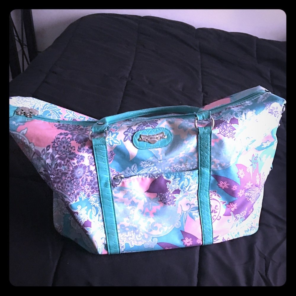 🌸💧Pastel Floral Medium Luggage 💧🌸