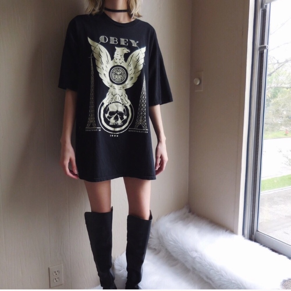 Oversized OBEY Shirt for @lrmcgraw