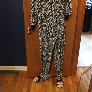 Adult footed pajamas Betty Boop