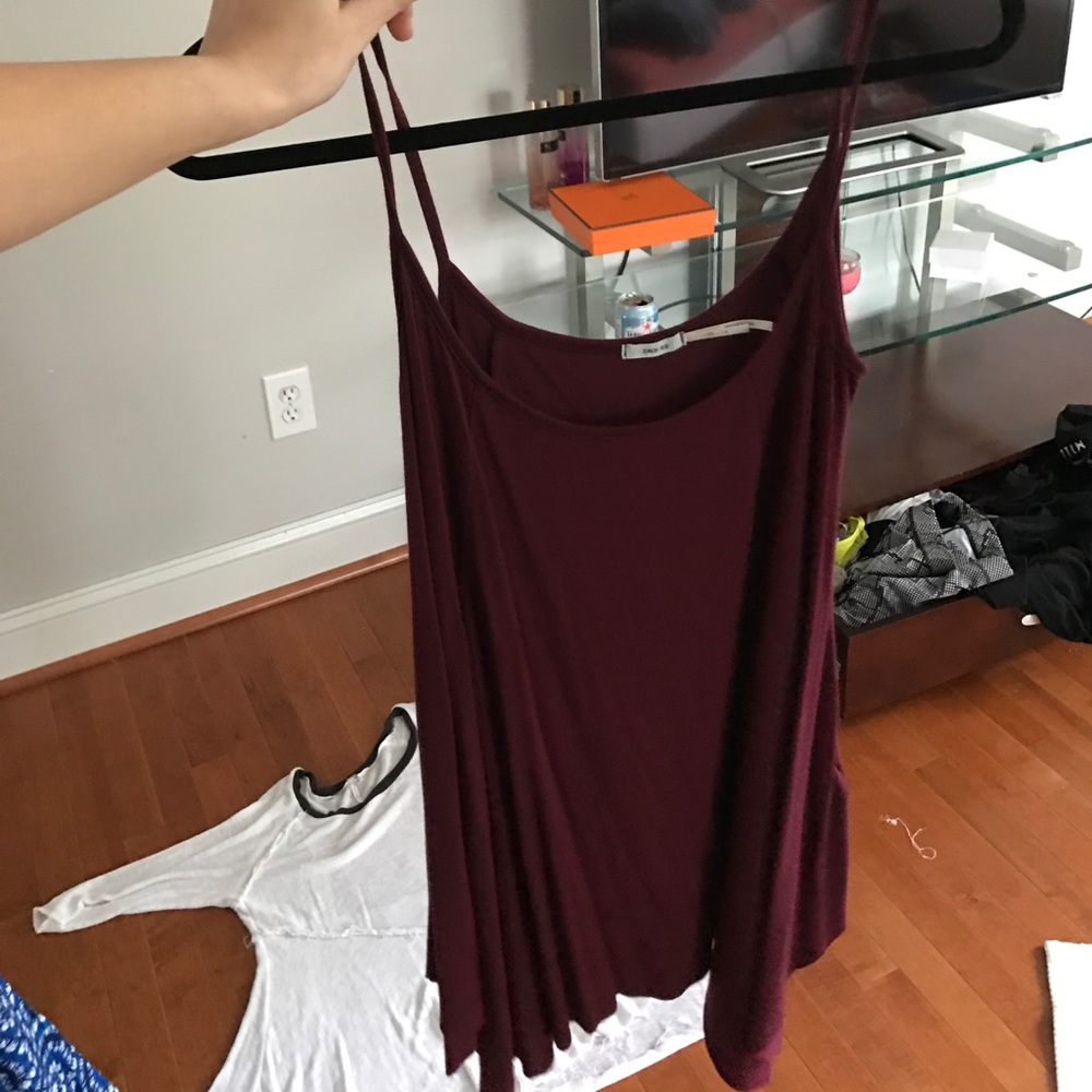 Urban outfitters maroon drape tank