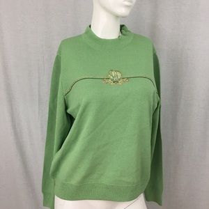 ⭐️Sz Large St. John Sport Green Mock Neck Sweater ⭐️Sz Large St. John Sport Green Mock Neck Sweater