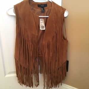 70's inspired fringe f21 vest