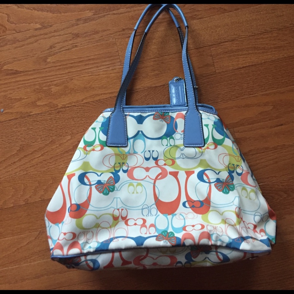 Large multicolored Coach purse