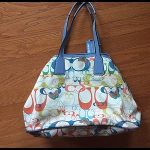 Large multicolored Coach purse