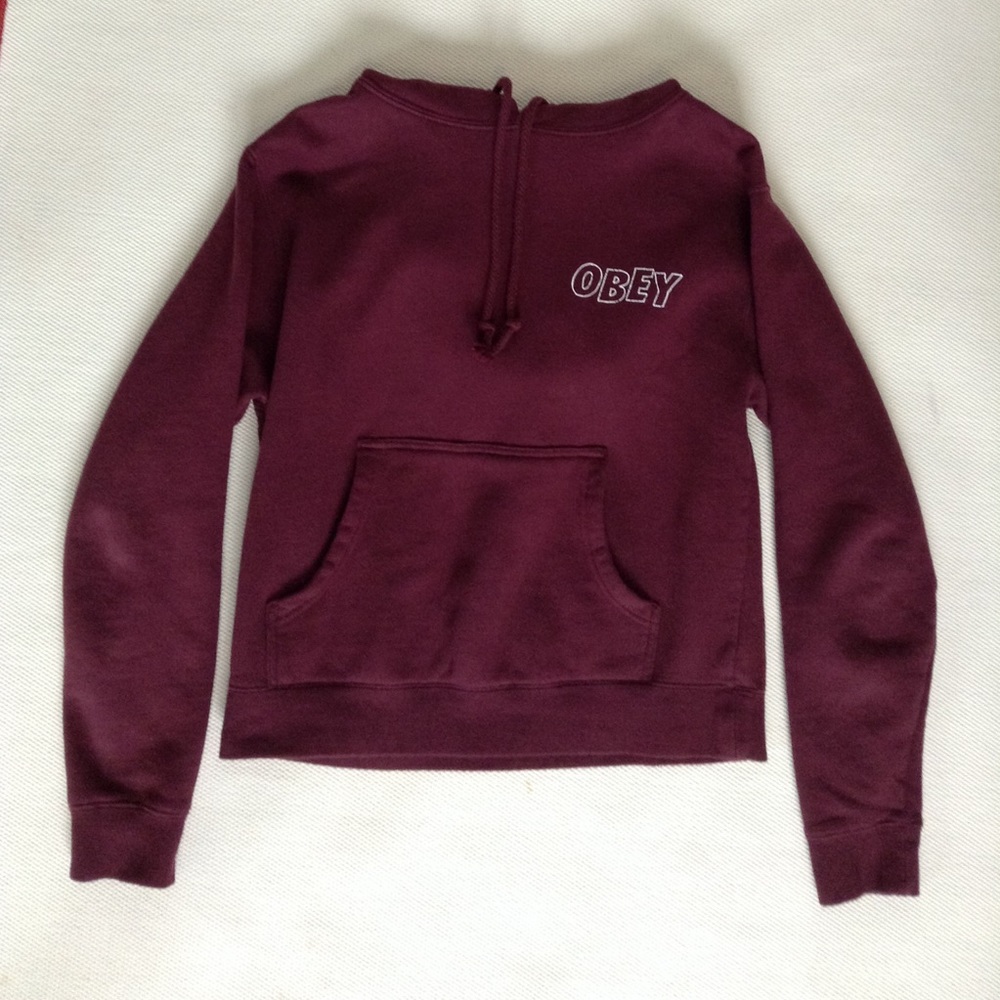 Obey Maroon Throw over hoodie