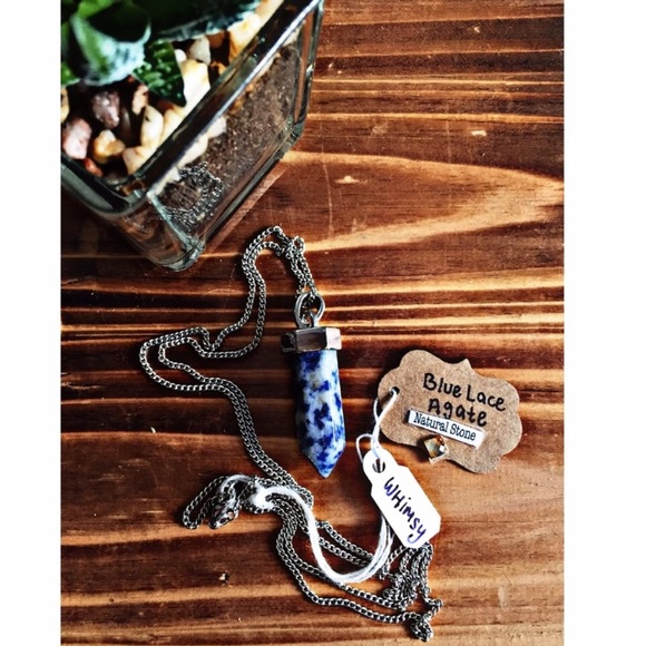 Whimsy Jewelry - Blue Lace Agate Necklace