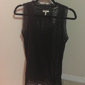 Sheer Black Joie Tank Top