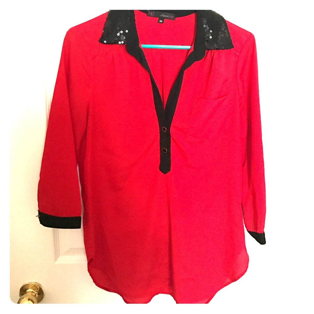 Red blouse