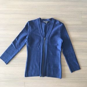 Royal Blue Zipper Blazer