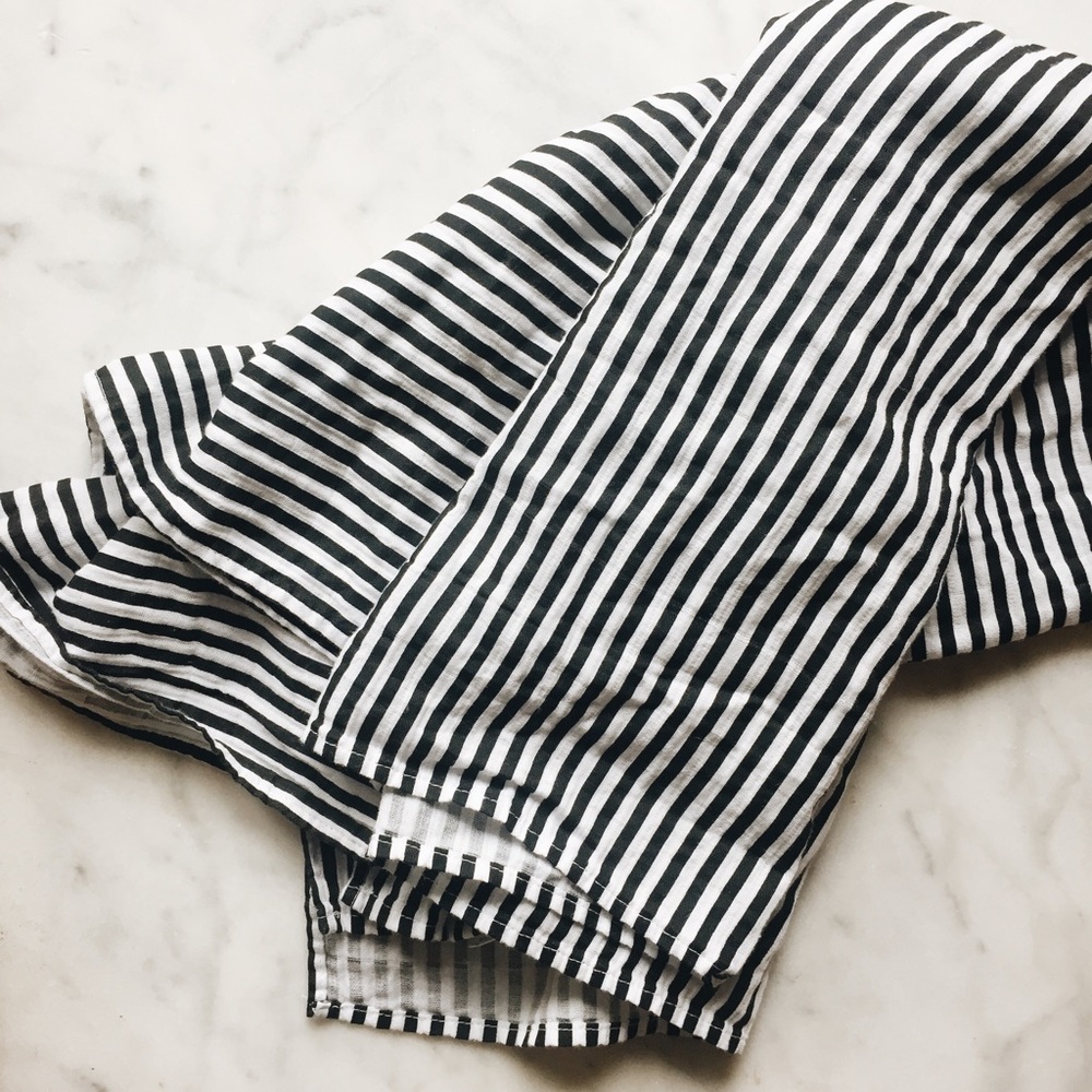 Modern burlap 100% organic cotton baby blanket