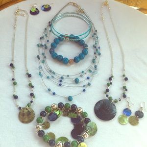 Blue/Green Jewelry bundle