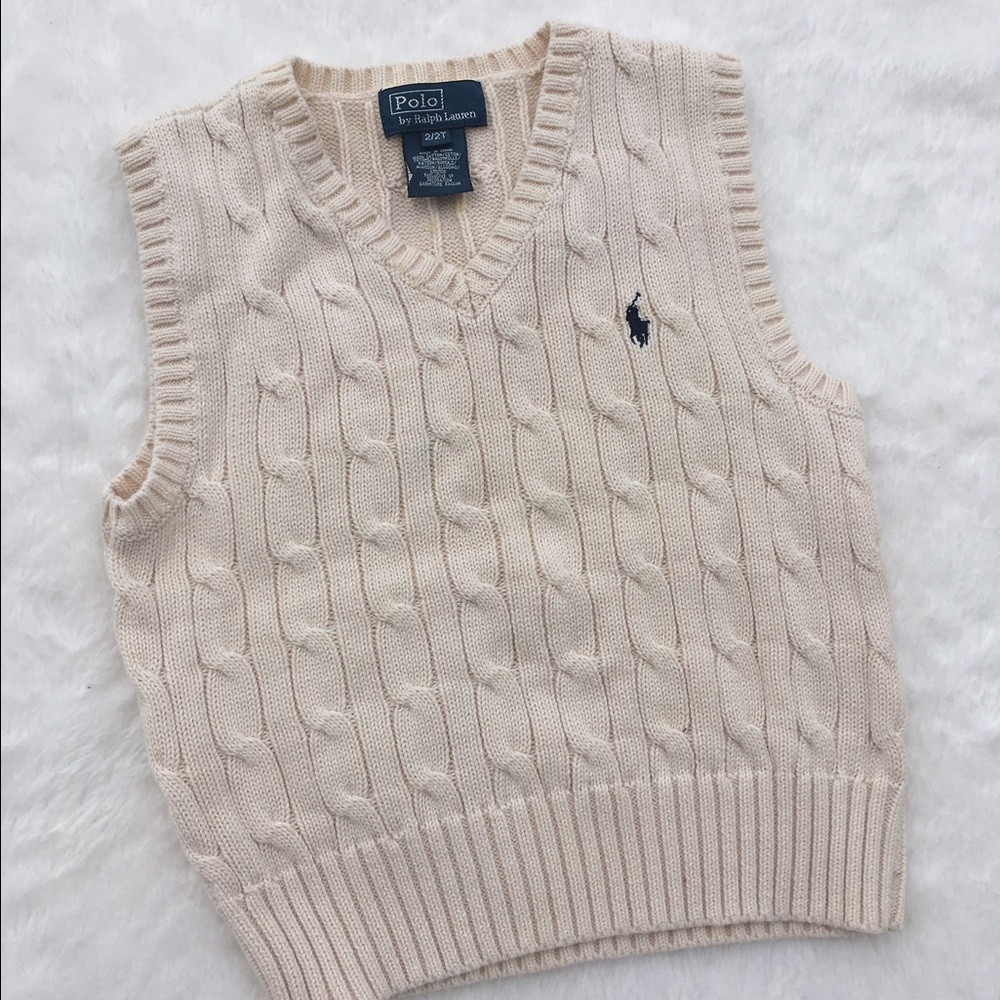 Ivory cable knit Ralph Lauren vest 🎉HP 4/9 🎉