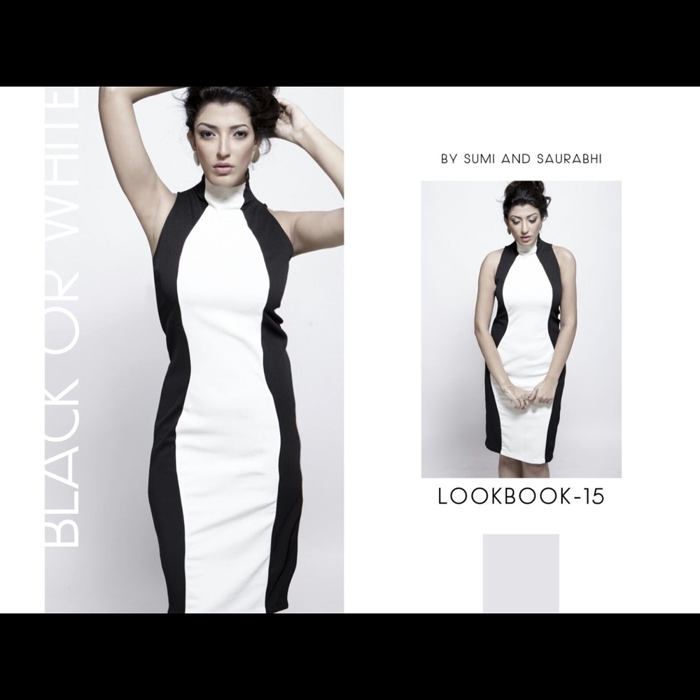 Cobra shaped two tone dress