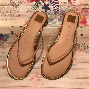 Dolce Vita flip flops Gold Detail size 10 new