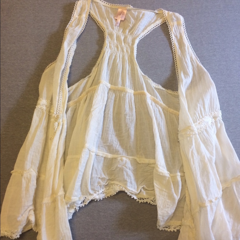 Flowy ivory vest