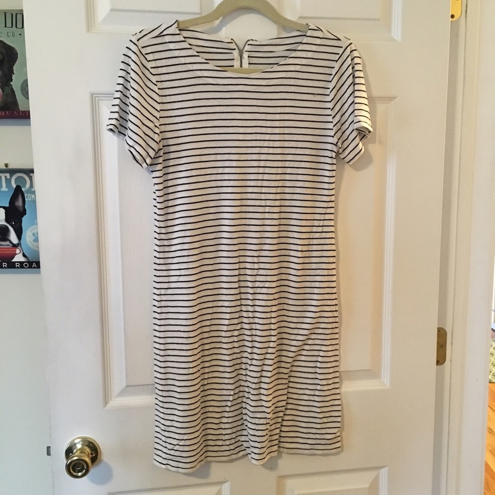 Striped Black and White Dress