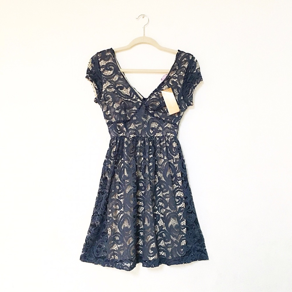 Navy Lace dress - Picture 1 of 5