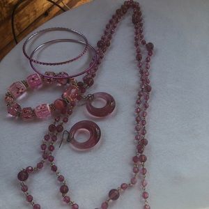 Jewelry bundle in pinks