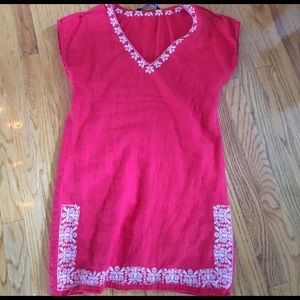 Red canvas dress