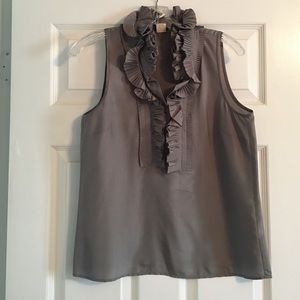 JCrew 100% Silk Ruffle blouse