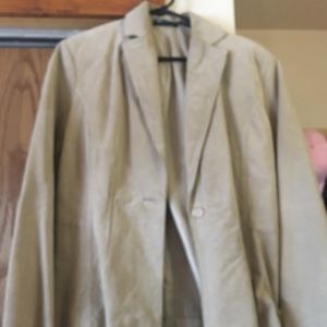 Leather blazer size 16