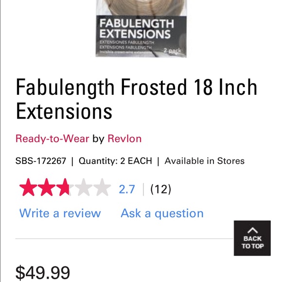 Two pack fabulength extensions dark brown 18in - Picture 4 of 5