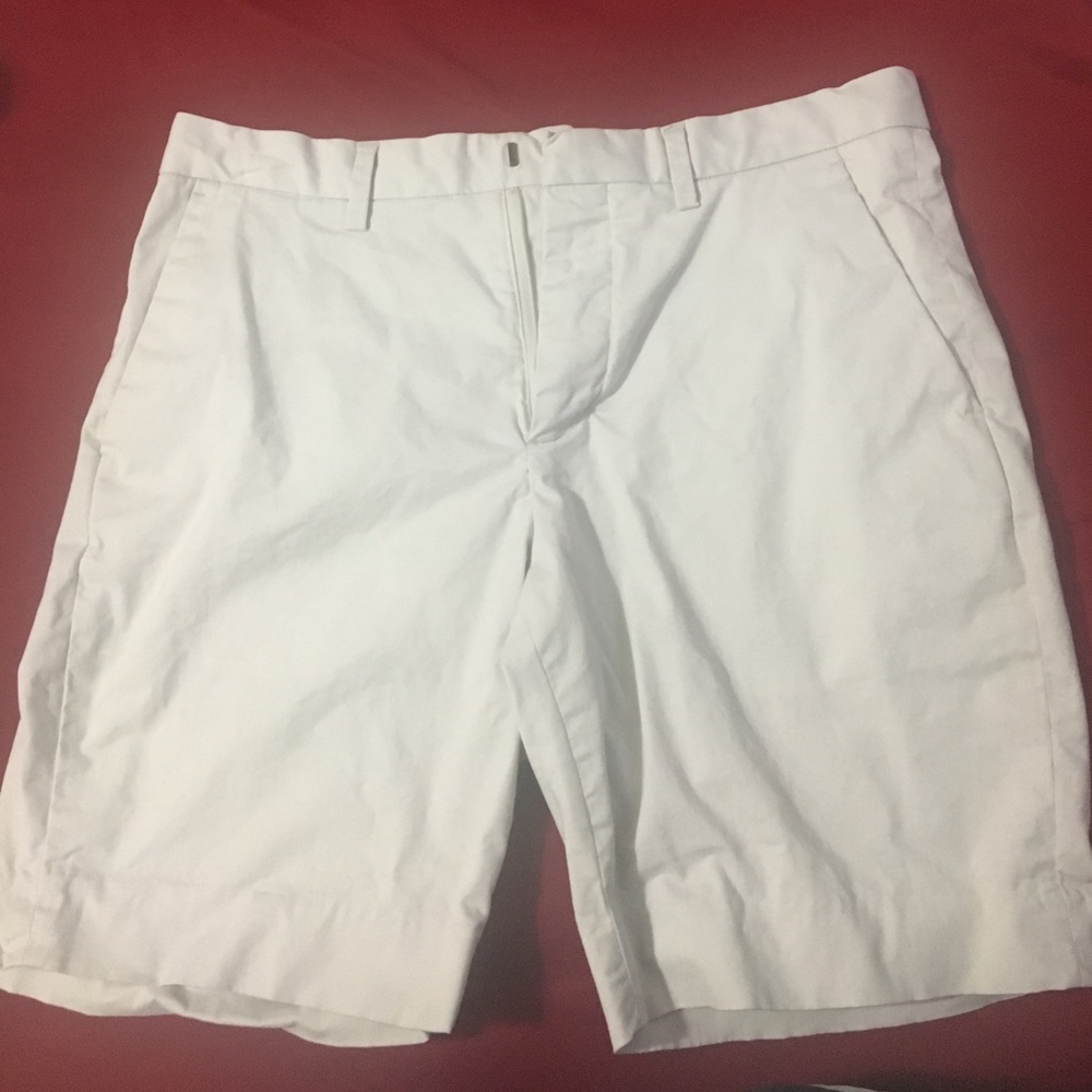 Men's white thigh shorts