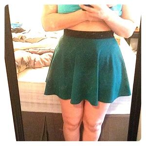 Green skater skirt