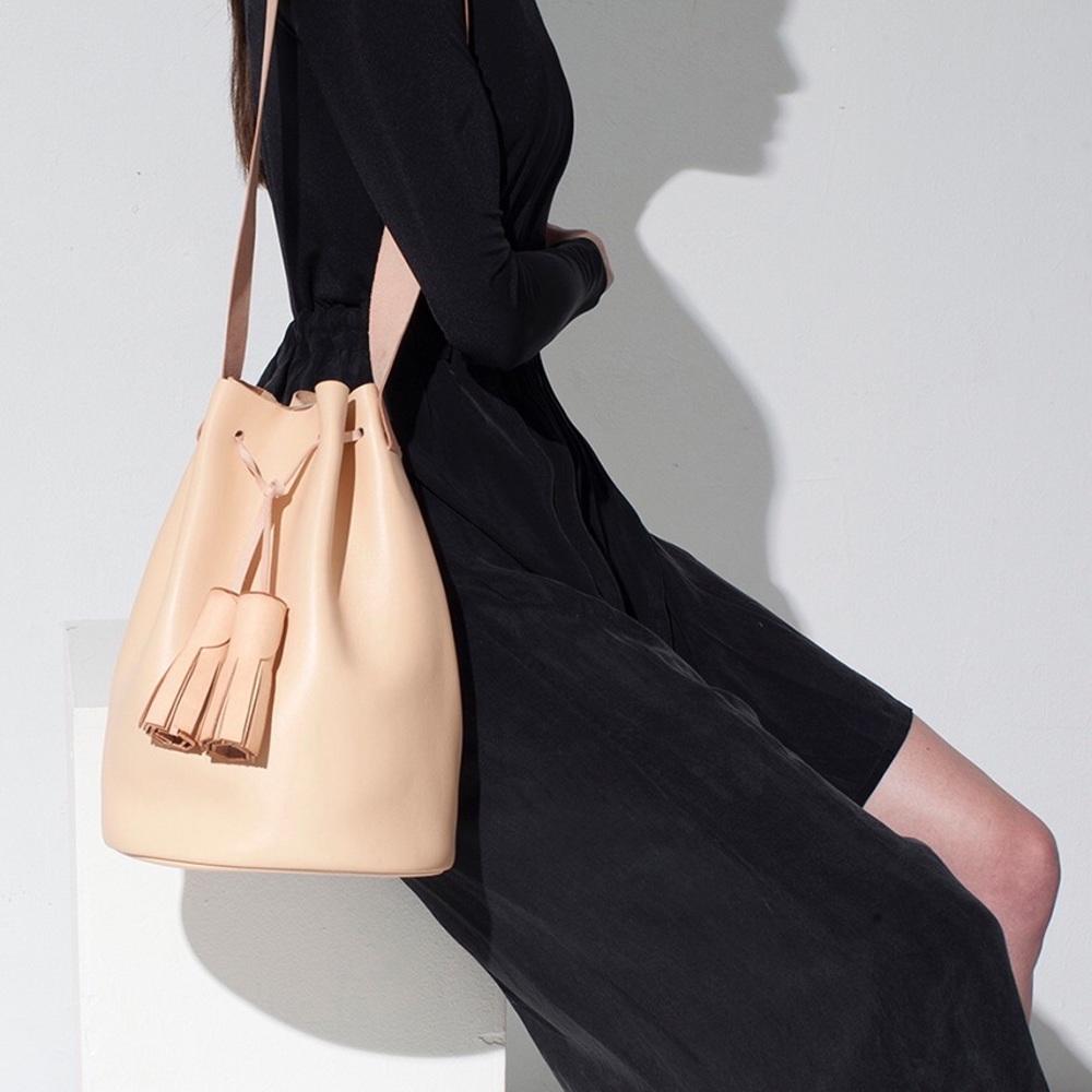 🌀SOLD🌀Building Block Bucket Bag in Nude