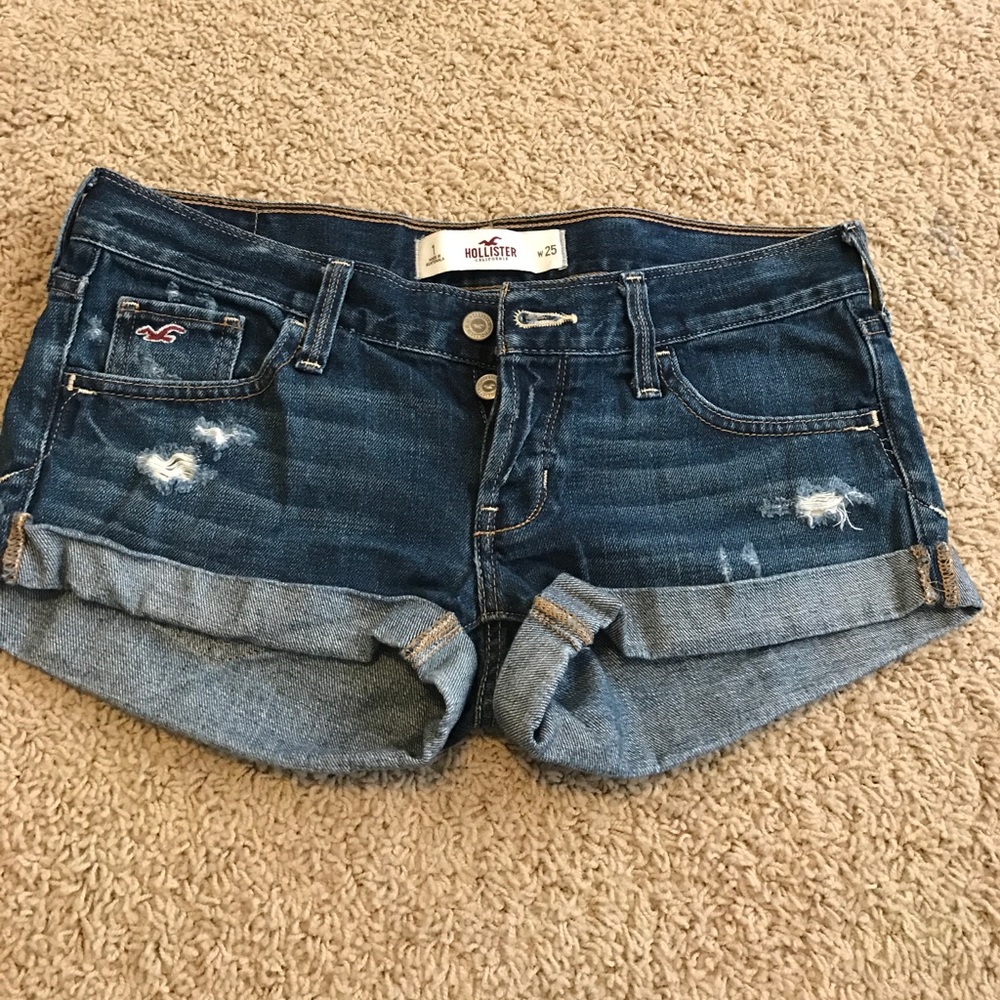 Distressed hollister shorts