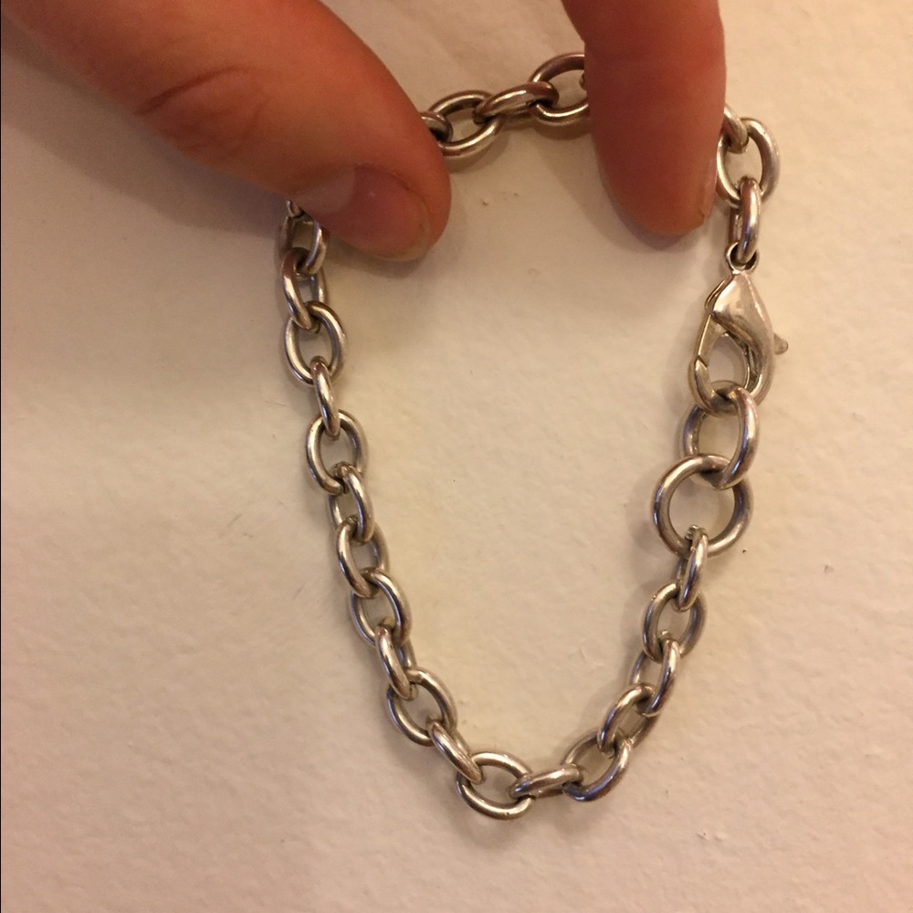 Silver chain bracelet