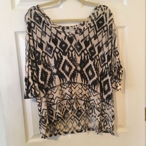 Oversized Printed Top