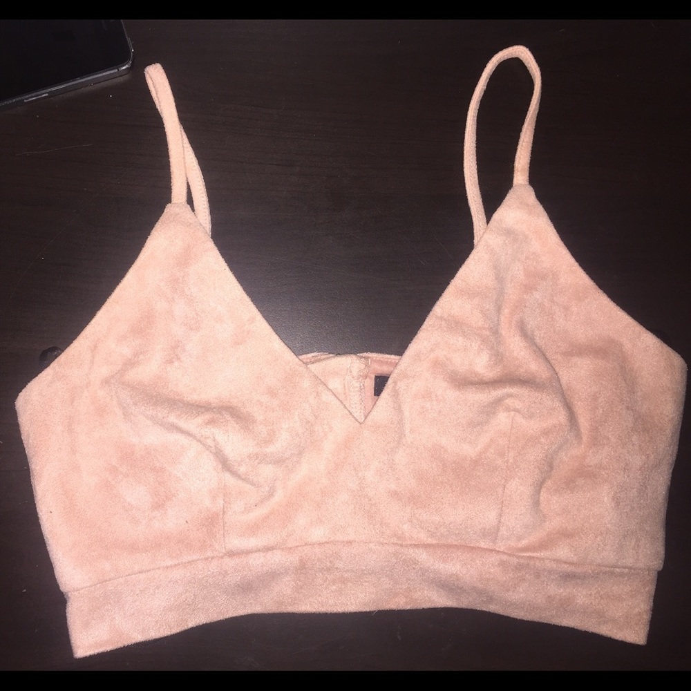 Velvet pink bralette