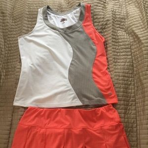 Bolle tennis skort/full coverage tank top