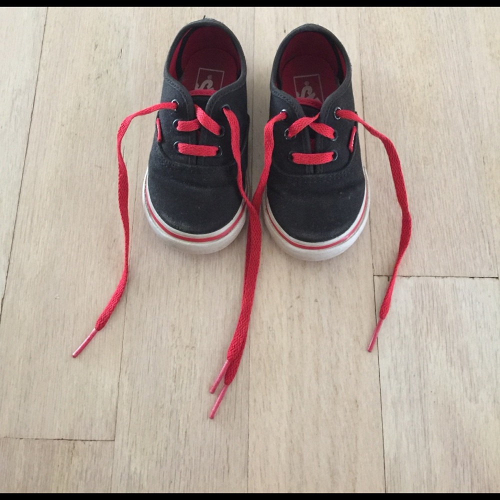 Black and red toddler vans