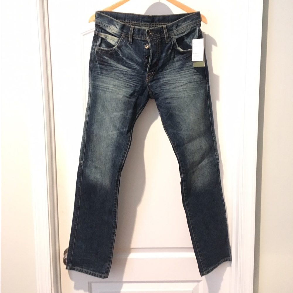 H&M straight (regular) dark wash jeans - 29x33