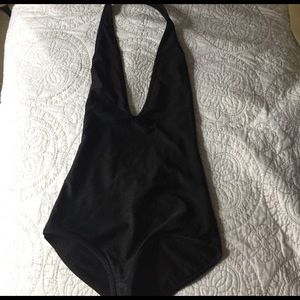 Plunge V-Neck One Piece Swimsuit