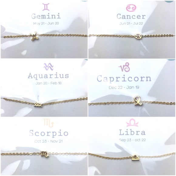 Gold Horoscope Bracelets - Picture 2 of 4