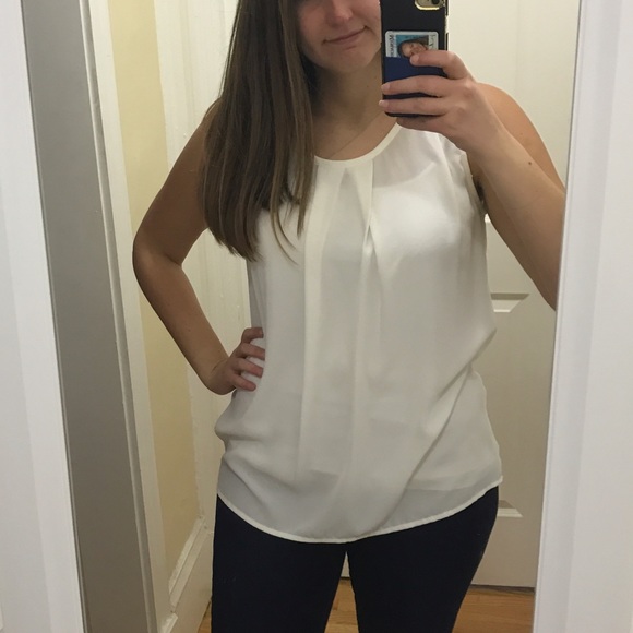 Nordstrom Ro & De white sleeveless blouse - Picture 3 of 4