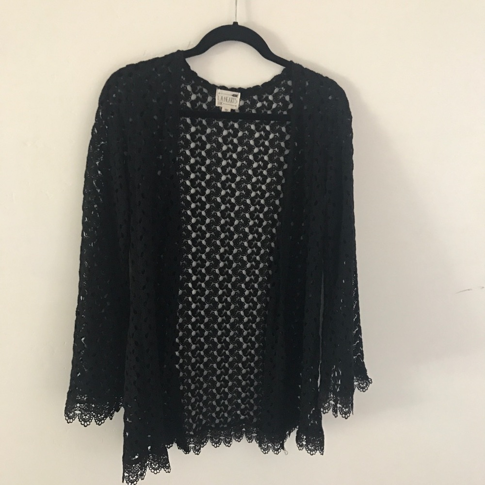 L.A. Hearts lace black cardigan