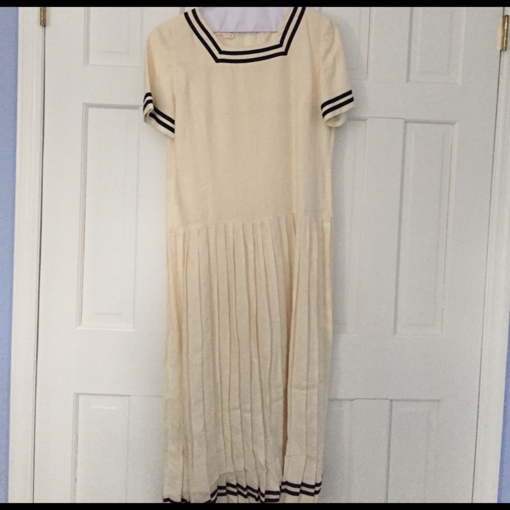 Brooks Brothers.  long linen pleated dress