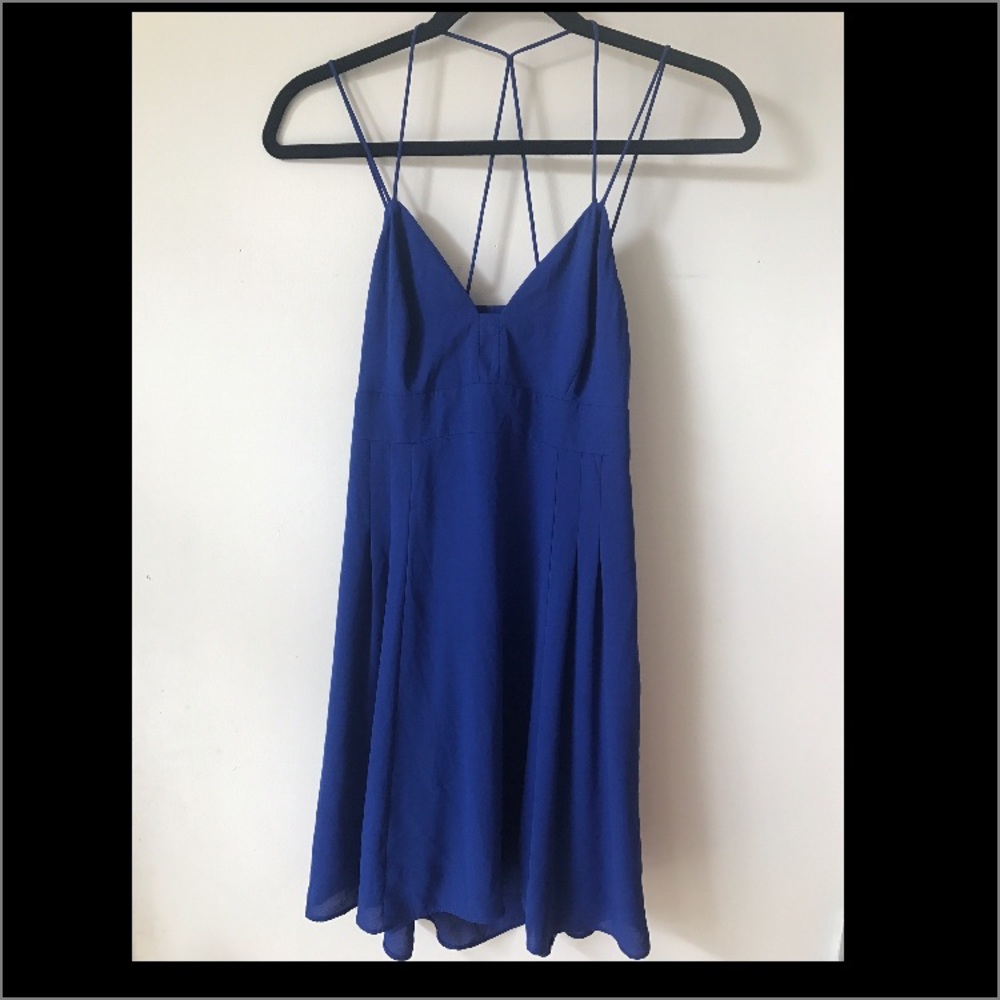 Express Cobalt Blue Strappy Dress