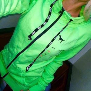 VS love pink zip up hoodie