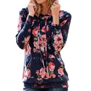 Thin Floral Hoodie