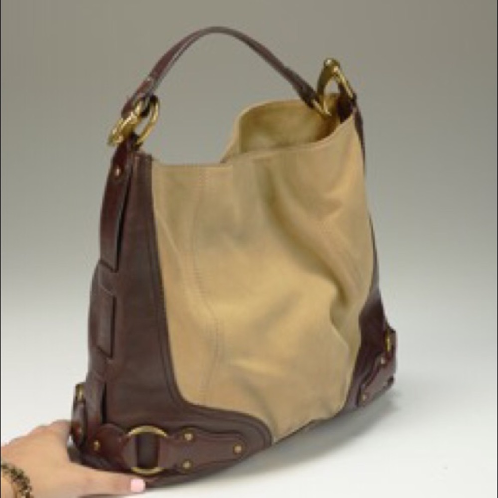 Large leather and swede Michael Kors Purse