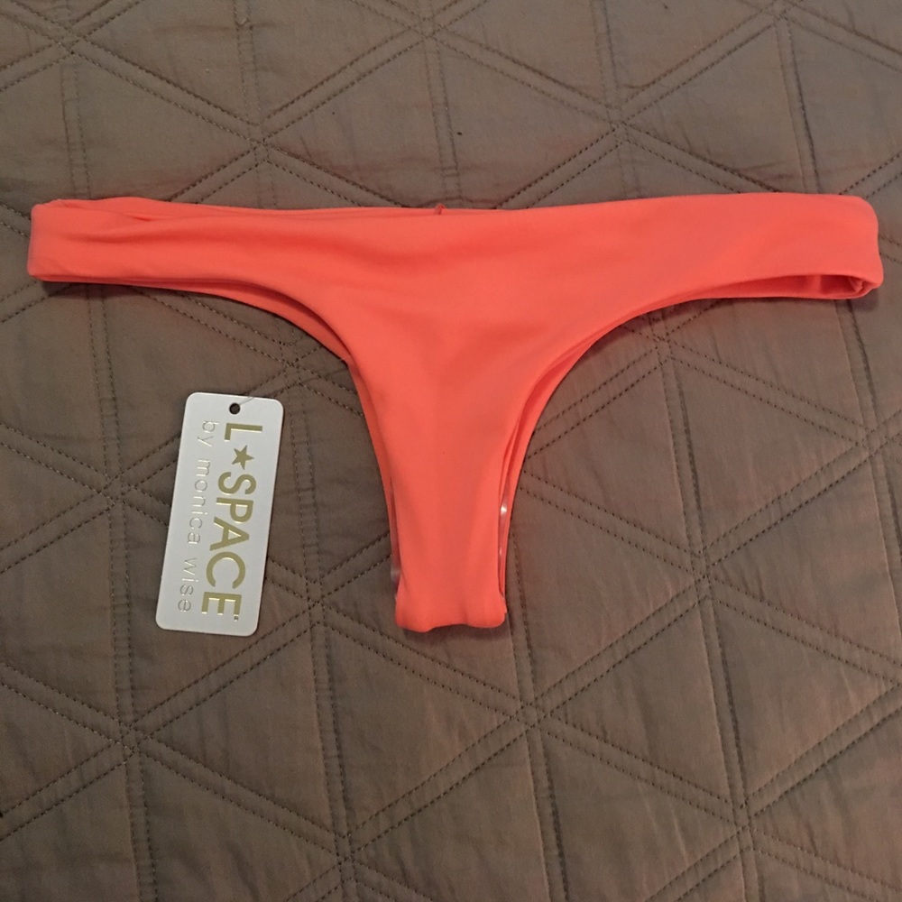 L*Space coral bikini bottoms