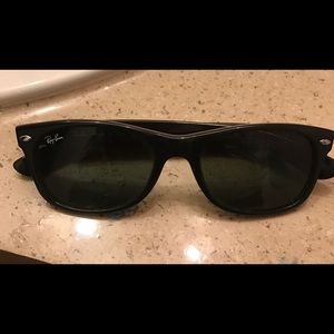Used Black Small framed RayBan Wayfarer Sunglasses