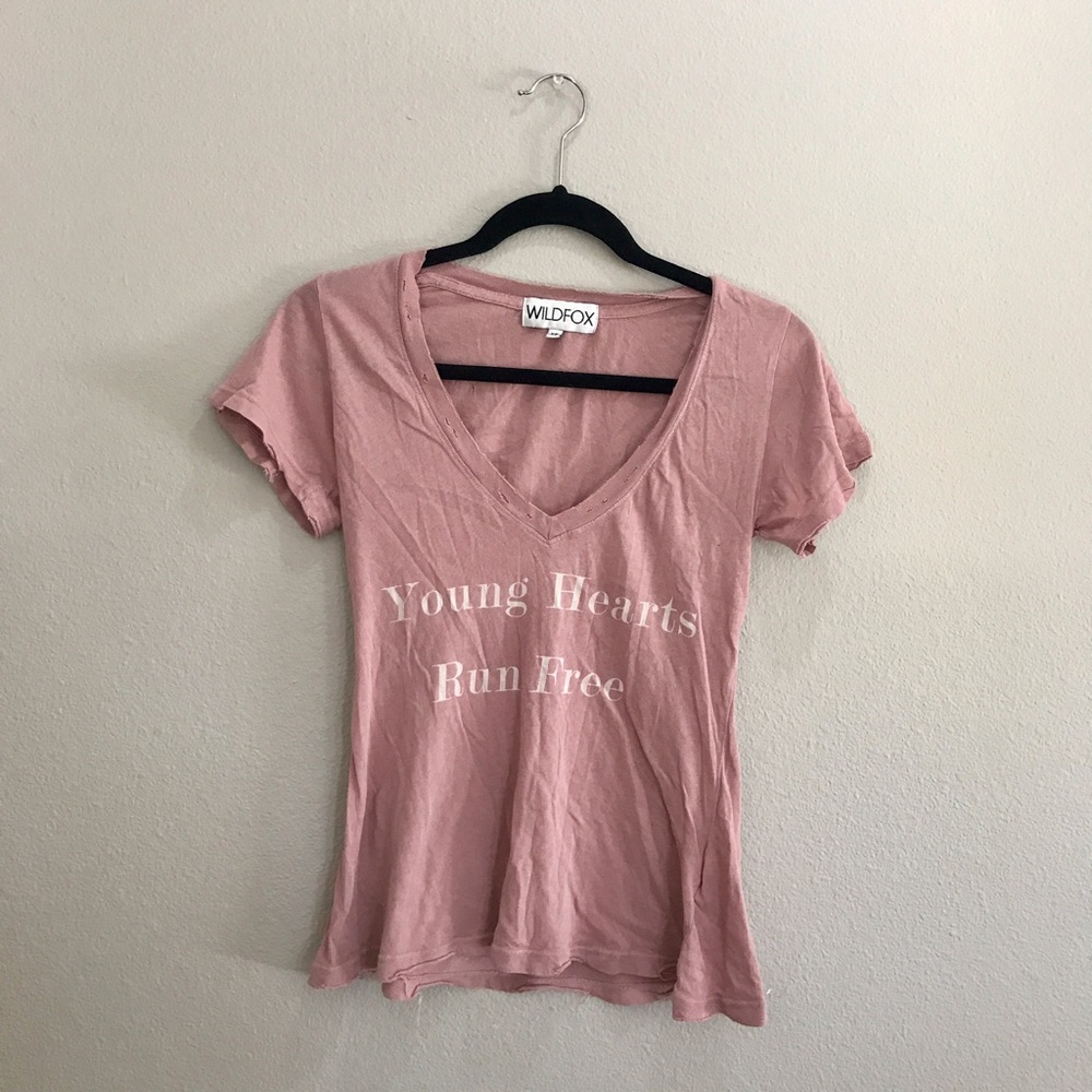 Distressed v neck