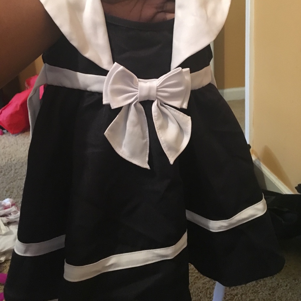 Infant sailor dress with matching hat